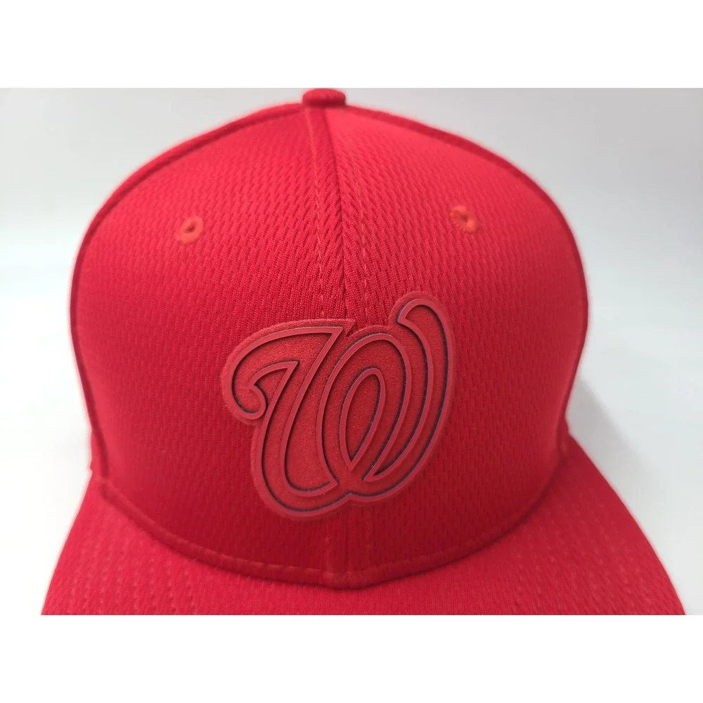 Washington Nationals New Era 59Fifty Fitted 7‎ 3/8 Hat Cap Polyester Men MLB Red